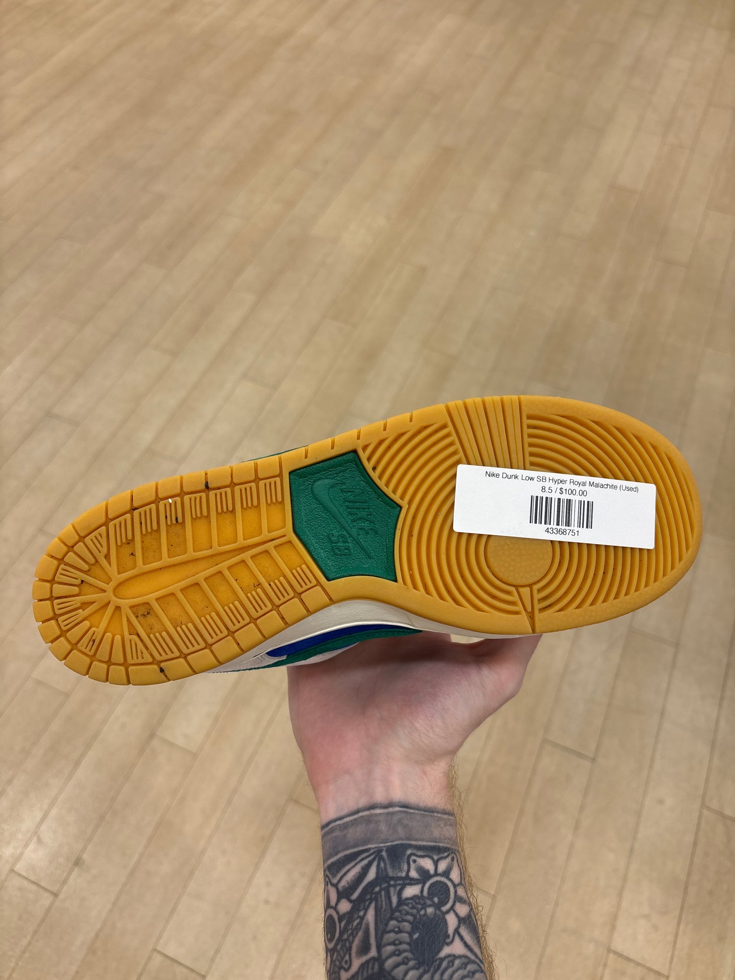Nike Dunk Low SB Hyper Royal Malachite (Used)