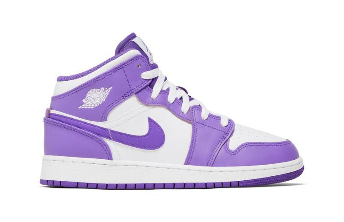 Jordan 1 Mid Purple Venom GS