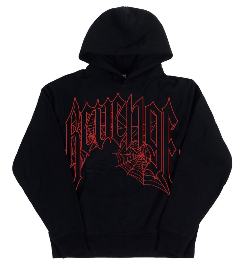 Revenge Web Cross Hoodie Red