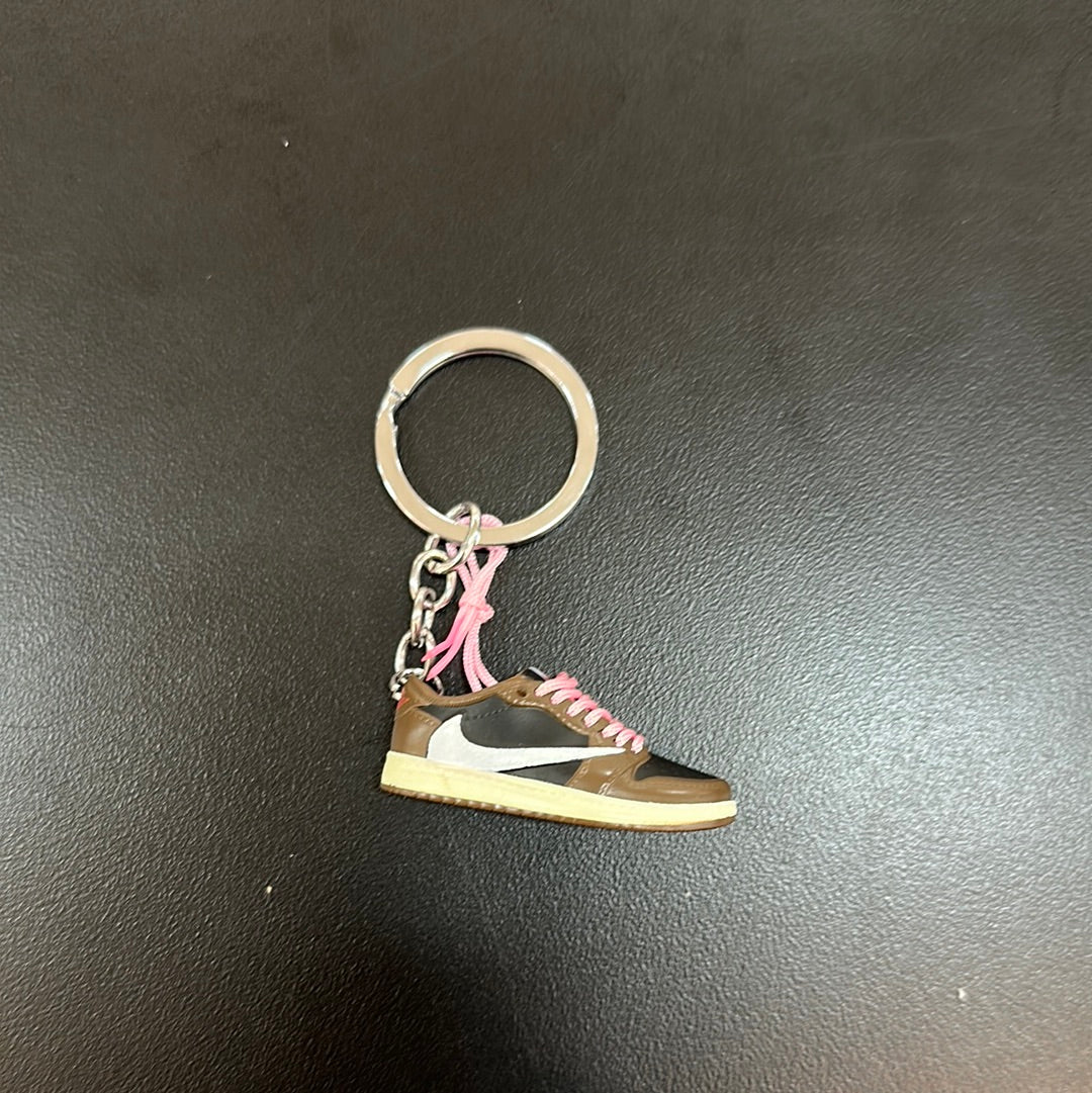 Travis Scott 1 Low Mocha Pink Laces Keychain