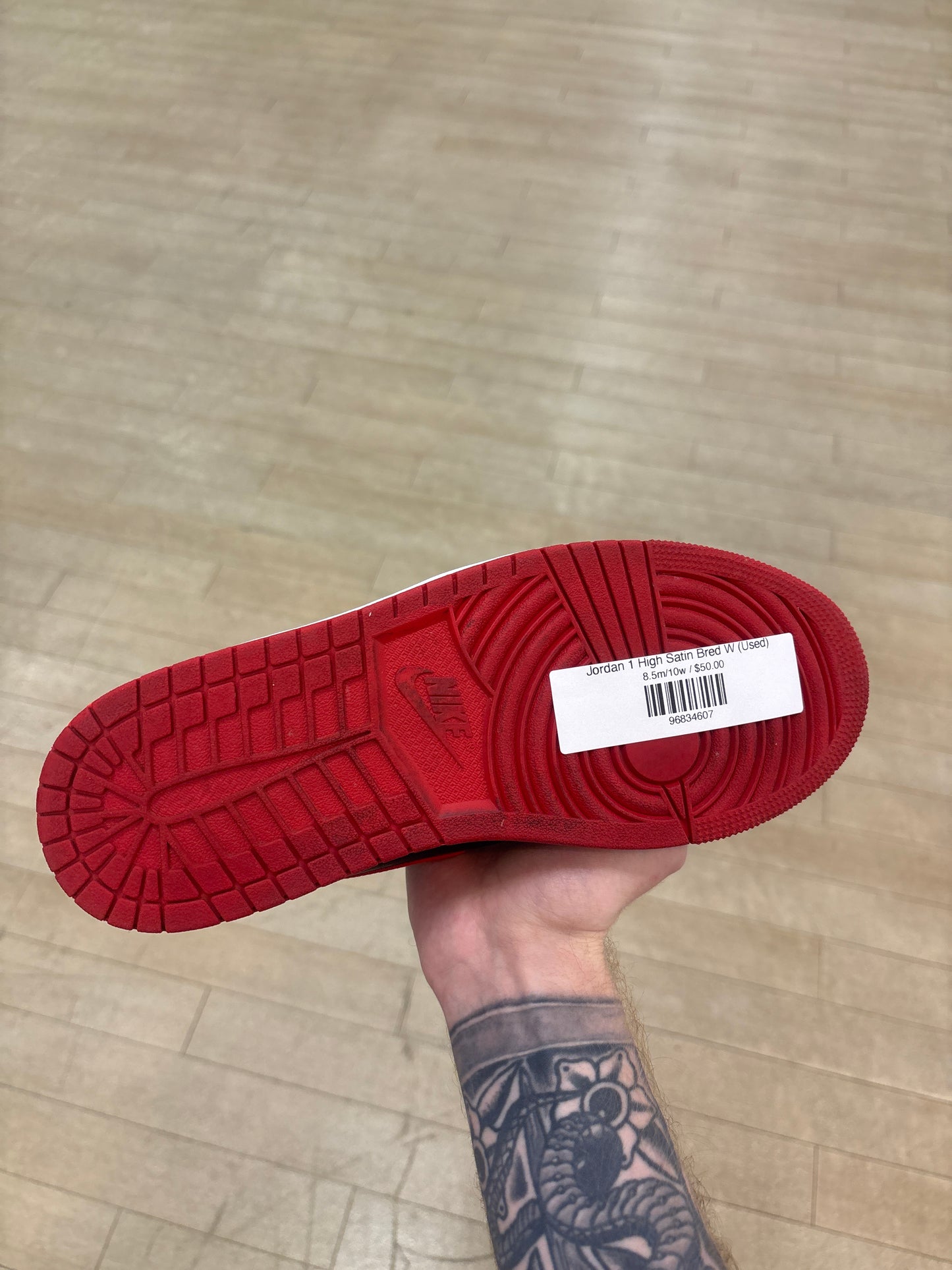 Jordan 1 High Satin Bred W (Used)