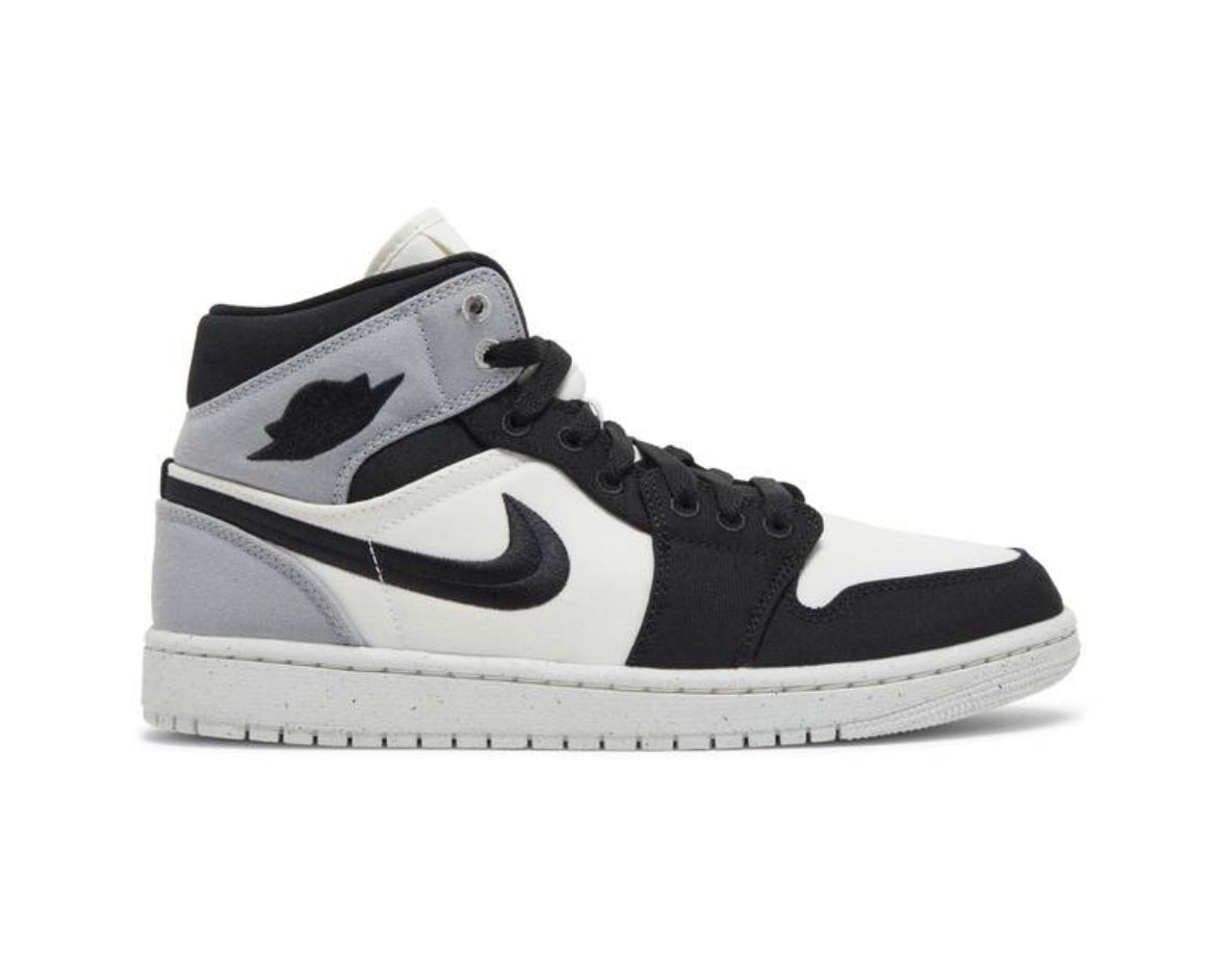 Jordan 1 Mid Light Steel Grey Canvas W