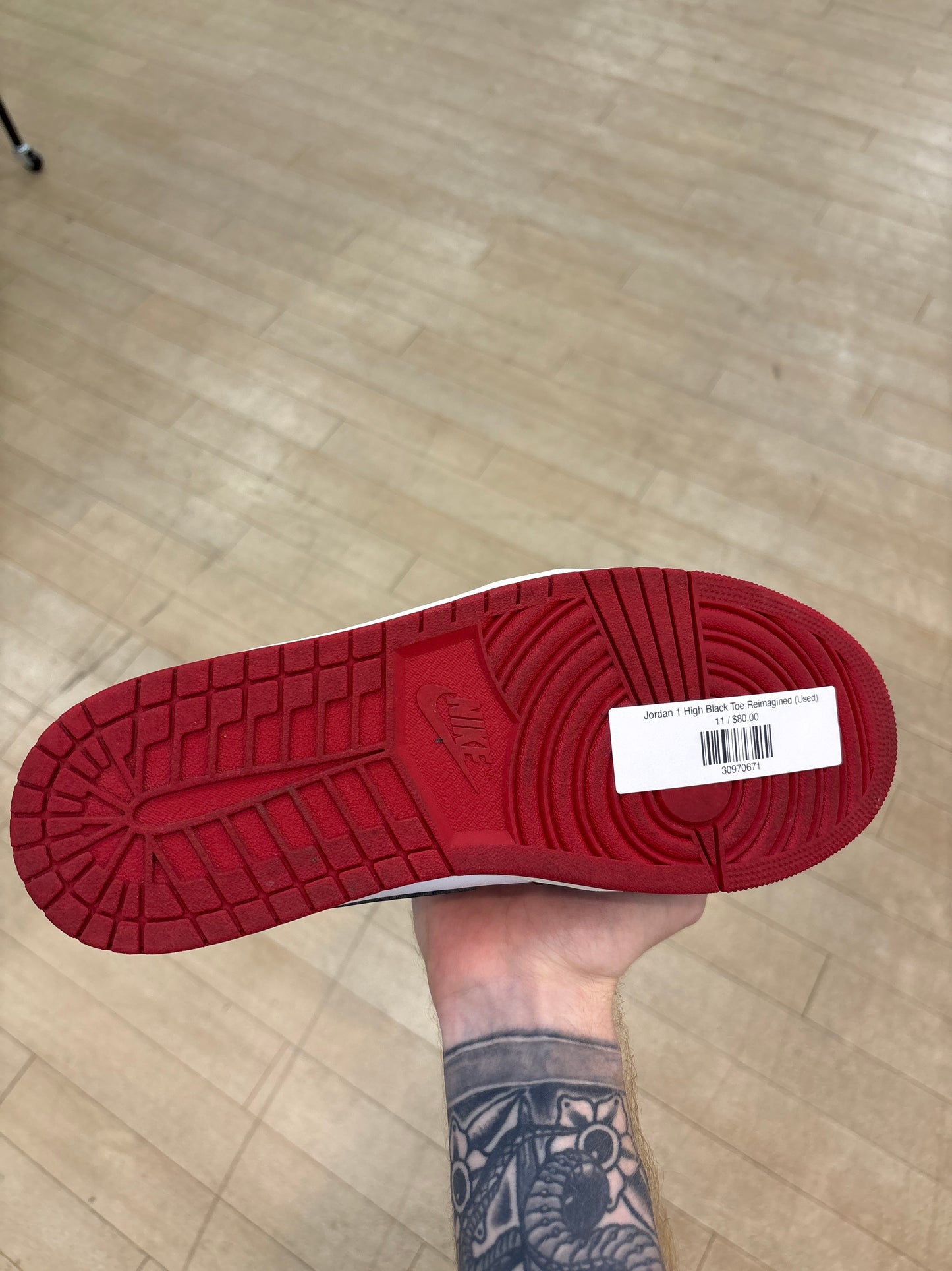 Jordan 1 High Black Toe Reimagined (Used)
