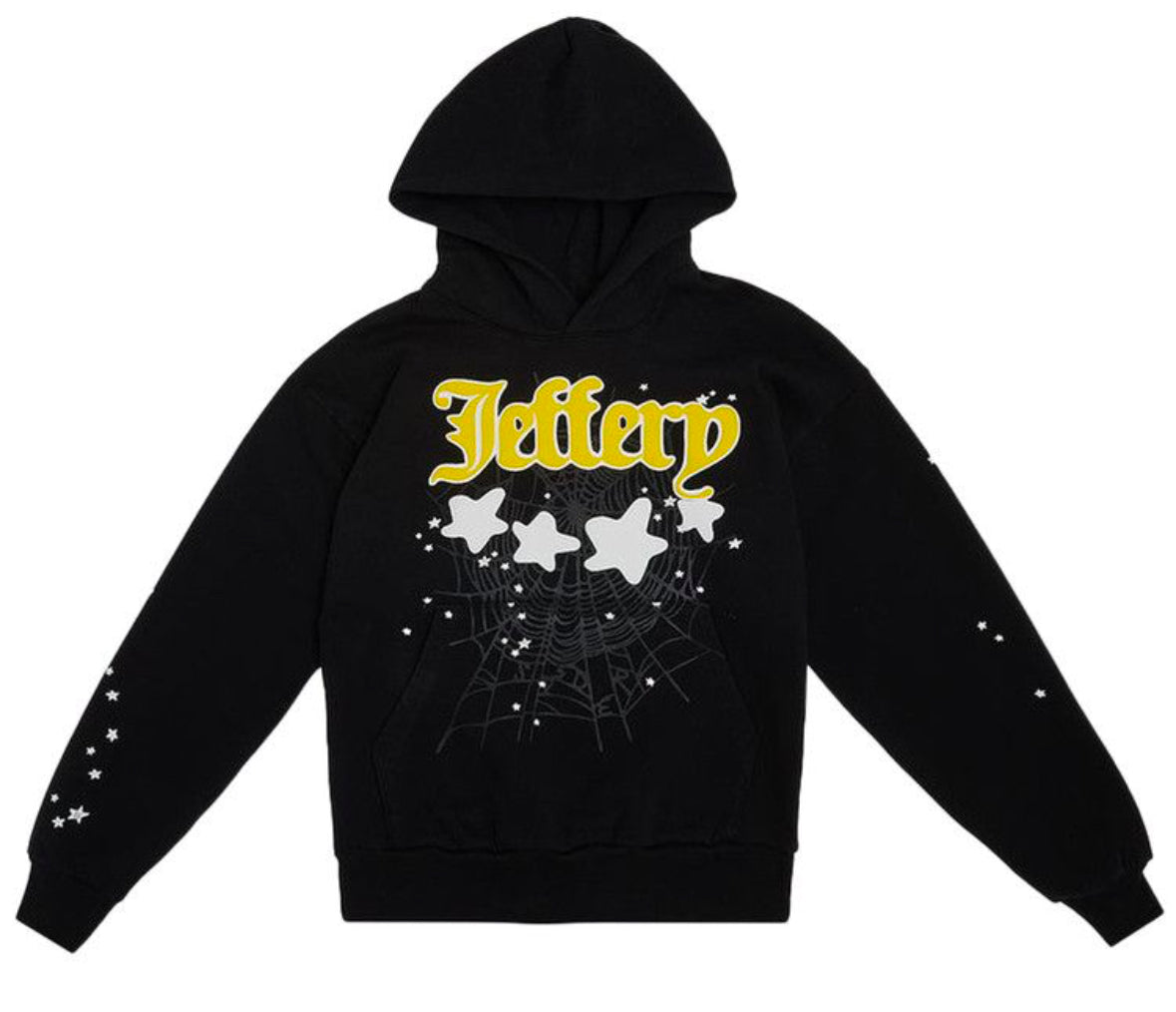 Sp5der Jeffrey Hoodie Black