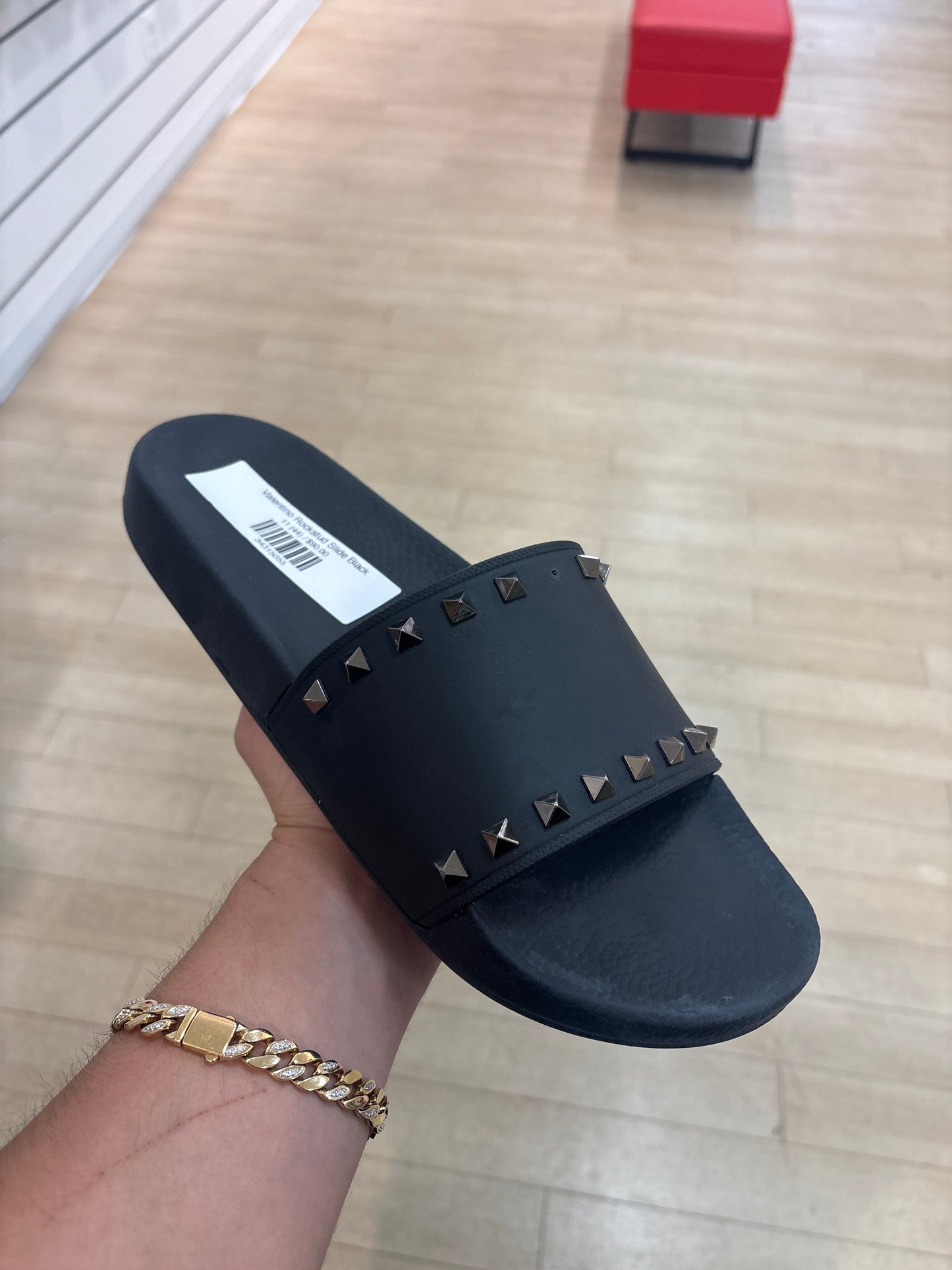 Valentino Rockstud Slide Black