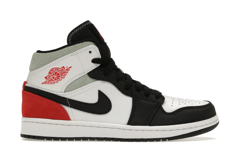 Jordan 1 Mid Red Black Toe GS