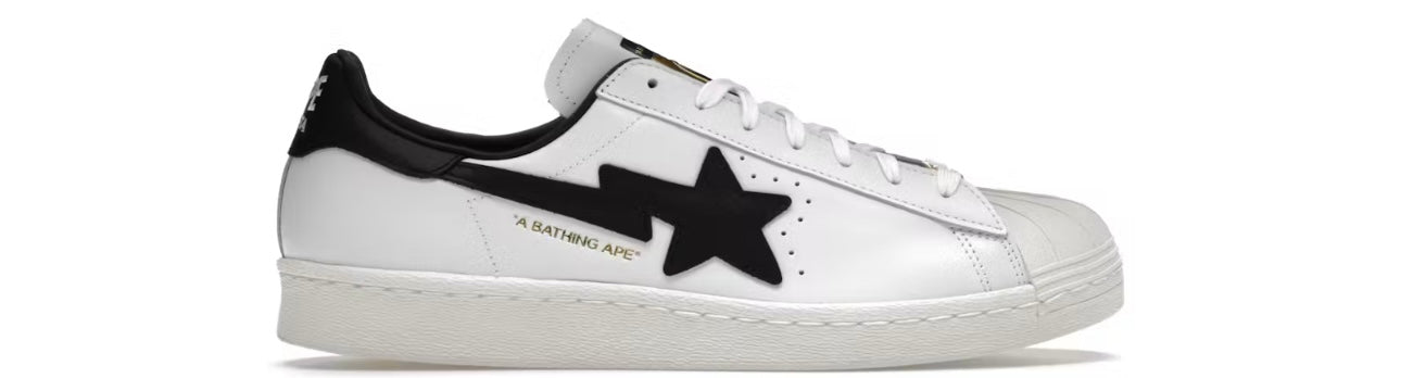 Bape Adidas Superstar 80s White Black (Used)