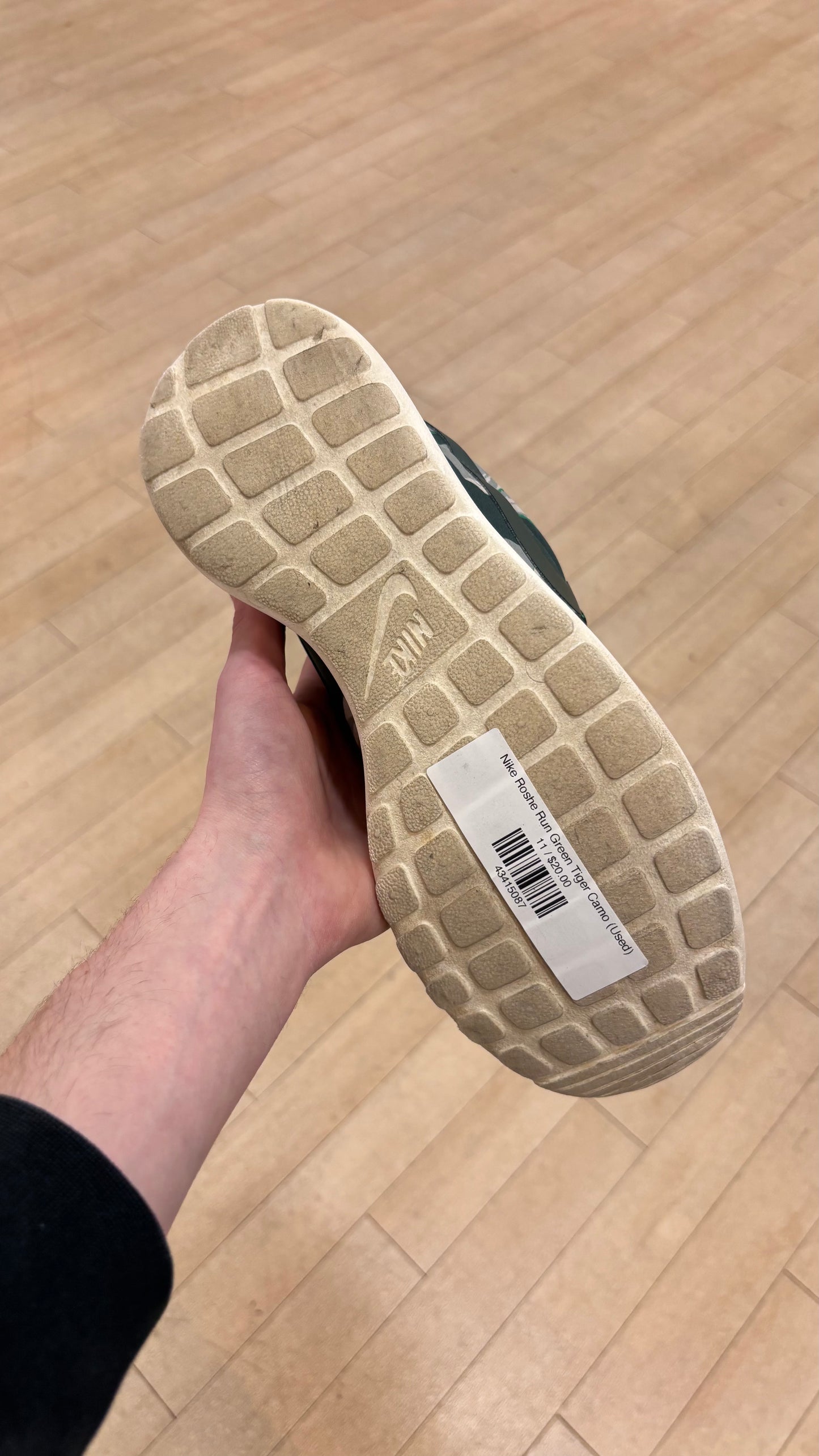 Nike Roshe Run Green Tiger Camo (Used)