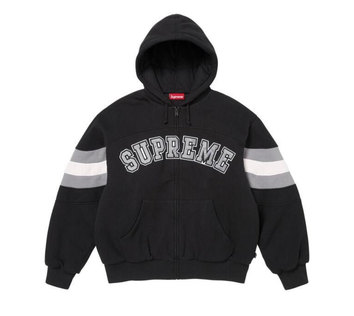 Supreme Filled Black Zip Up