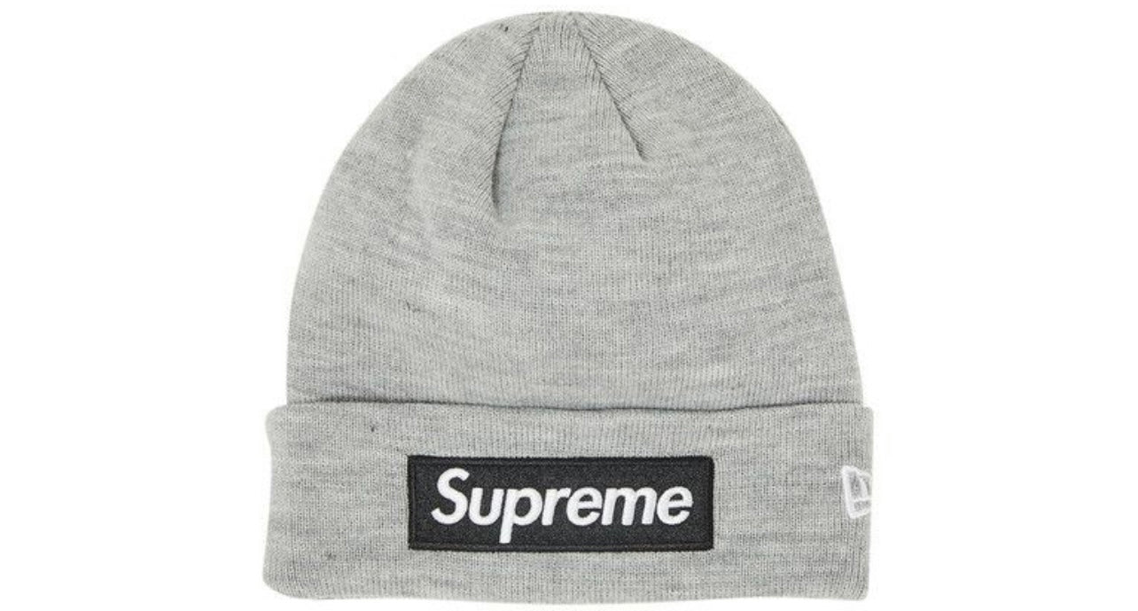 Supreme x New Era Box Logo Beanie Grey