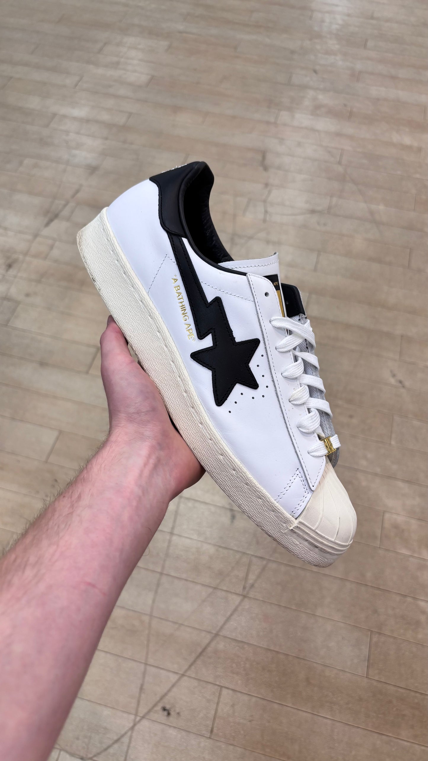 Bape Adidas Superstar 80s White Black (Used)