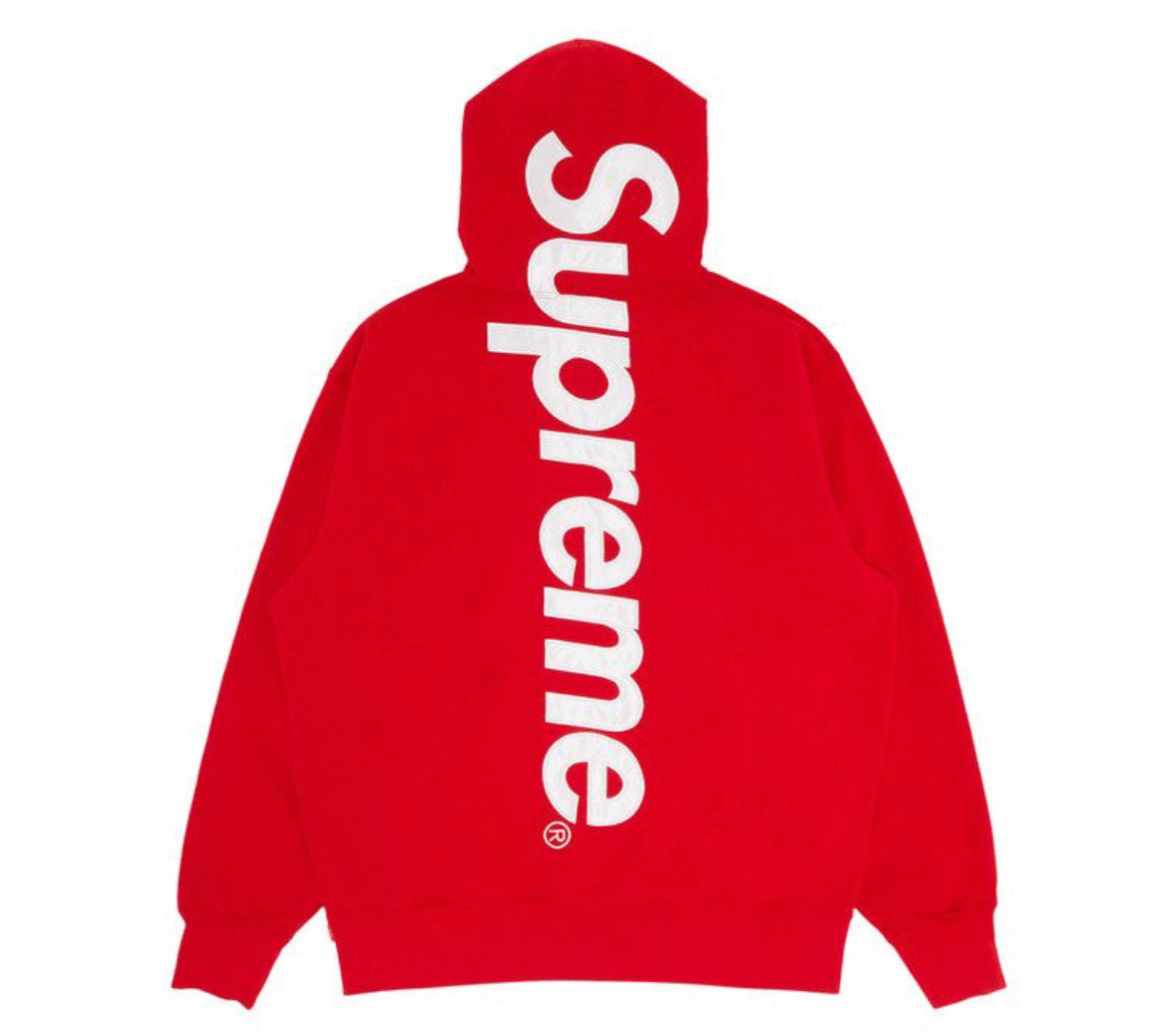 Supreme Satin Appliqué Red Hoodie