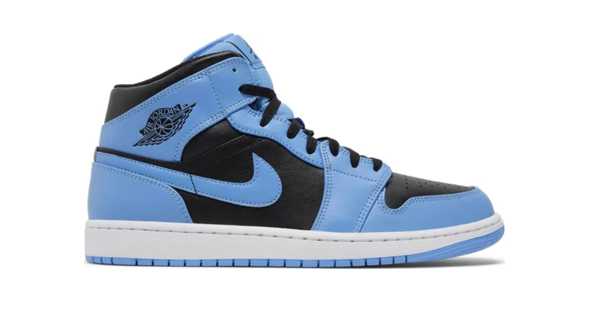 Jordan 1 Mid University Blue Black