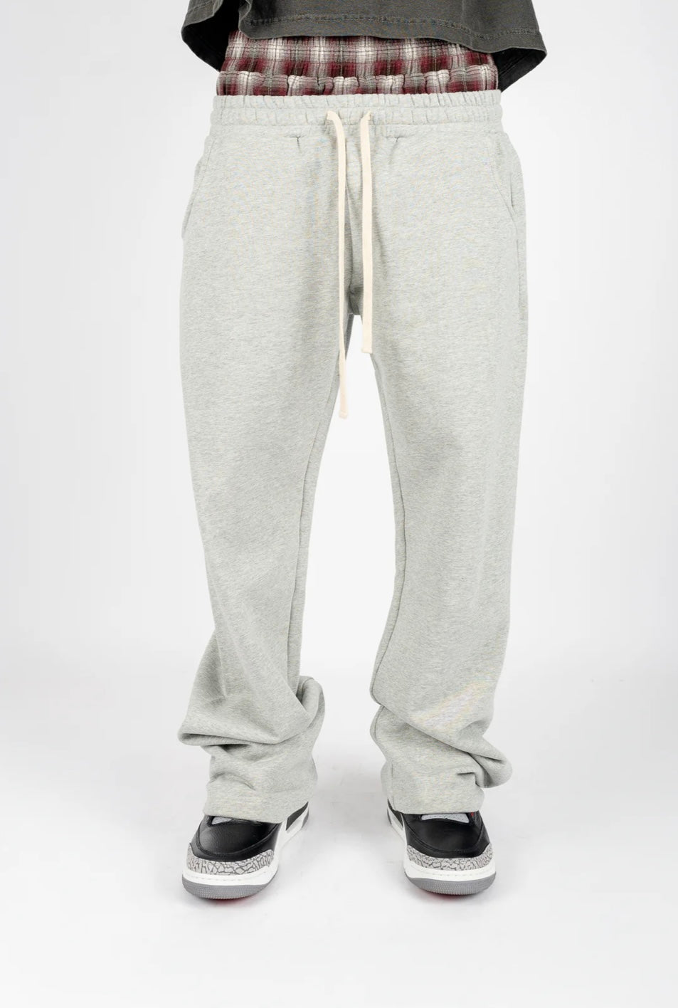 The Label Double Waisted Sweatpants Grey
