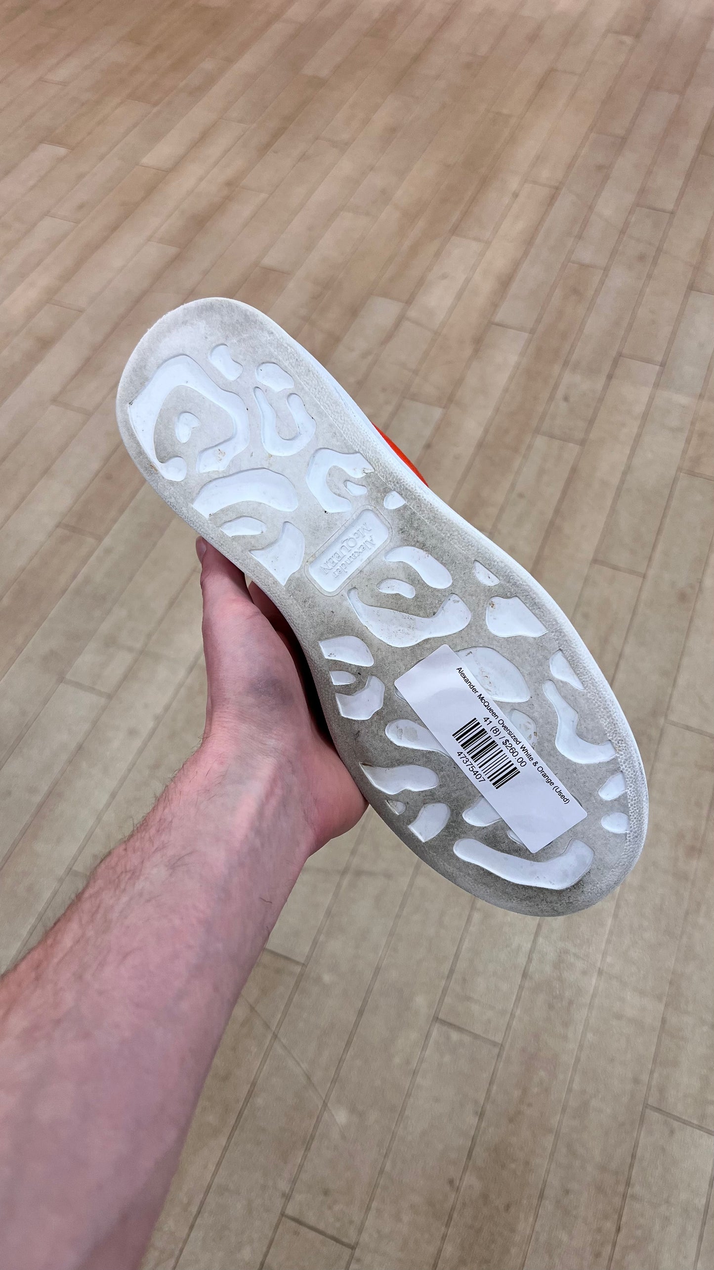 Alexander McQueen Oversized White & Orange (Used)