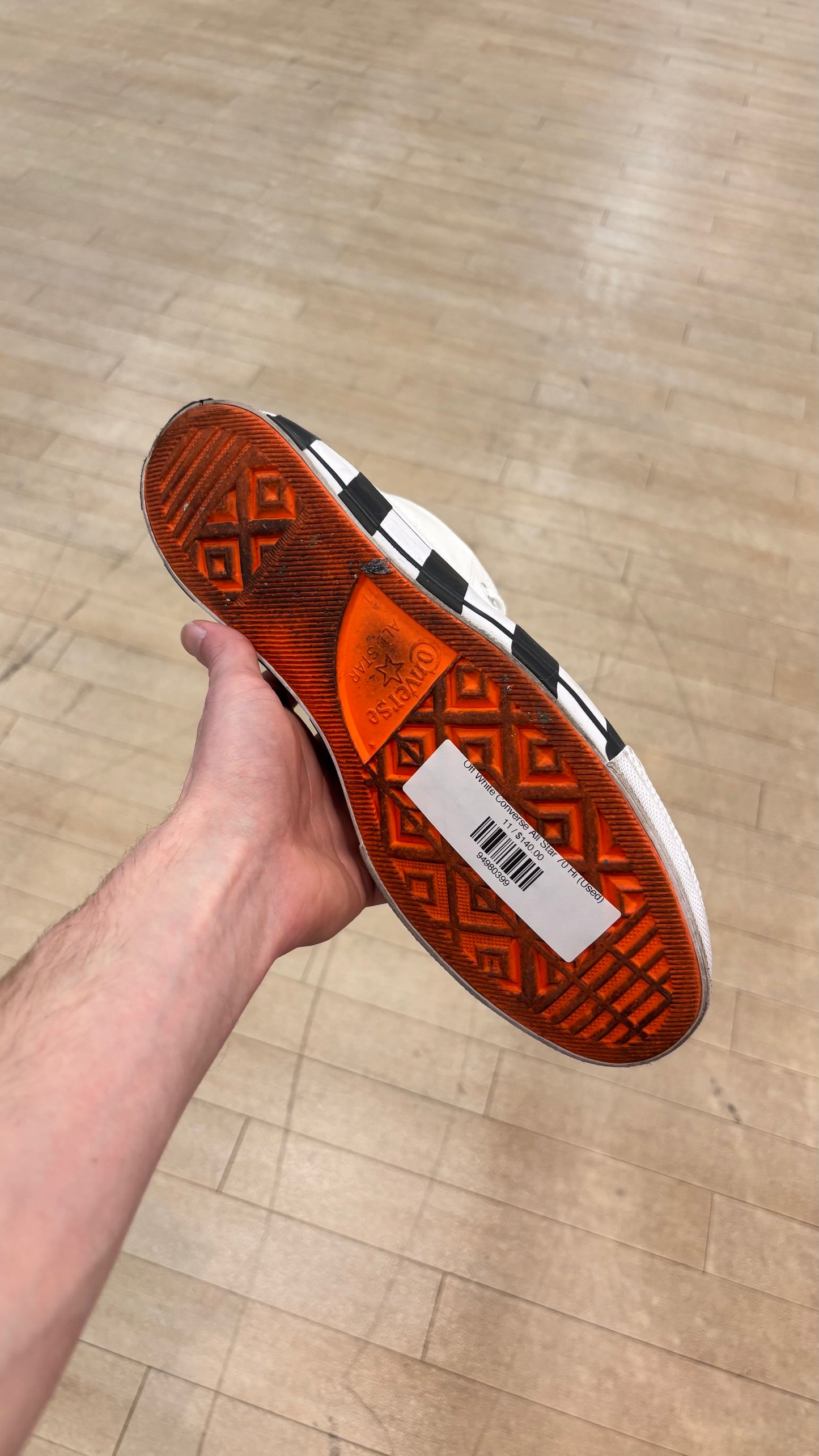 Off White Converse All Star 70 Hi (Used)