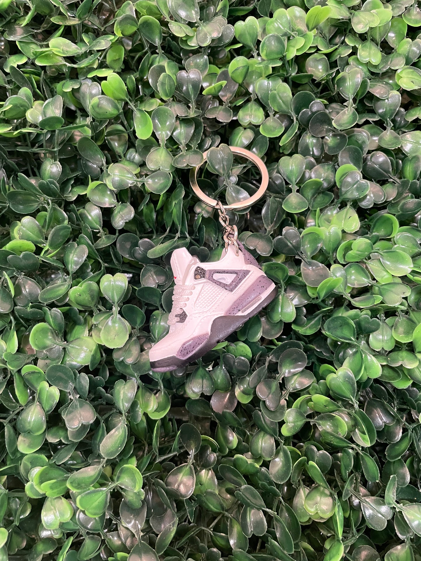 Jordan 4 White Cement Keychain