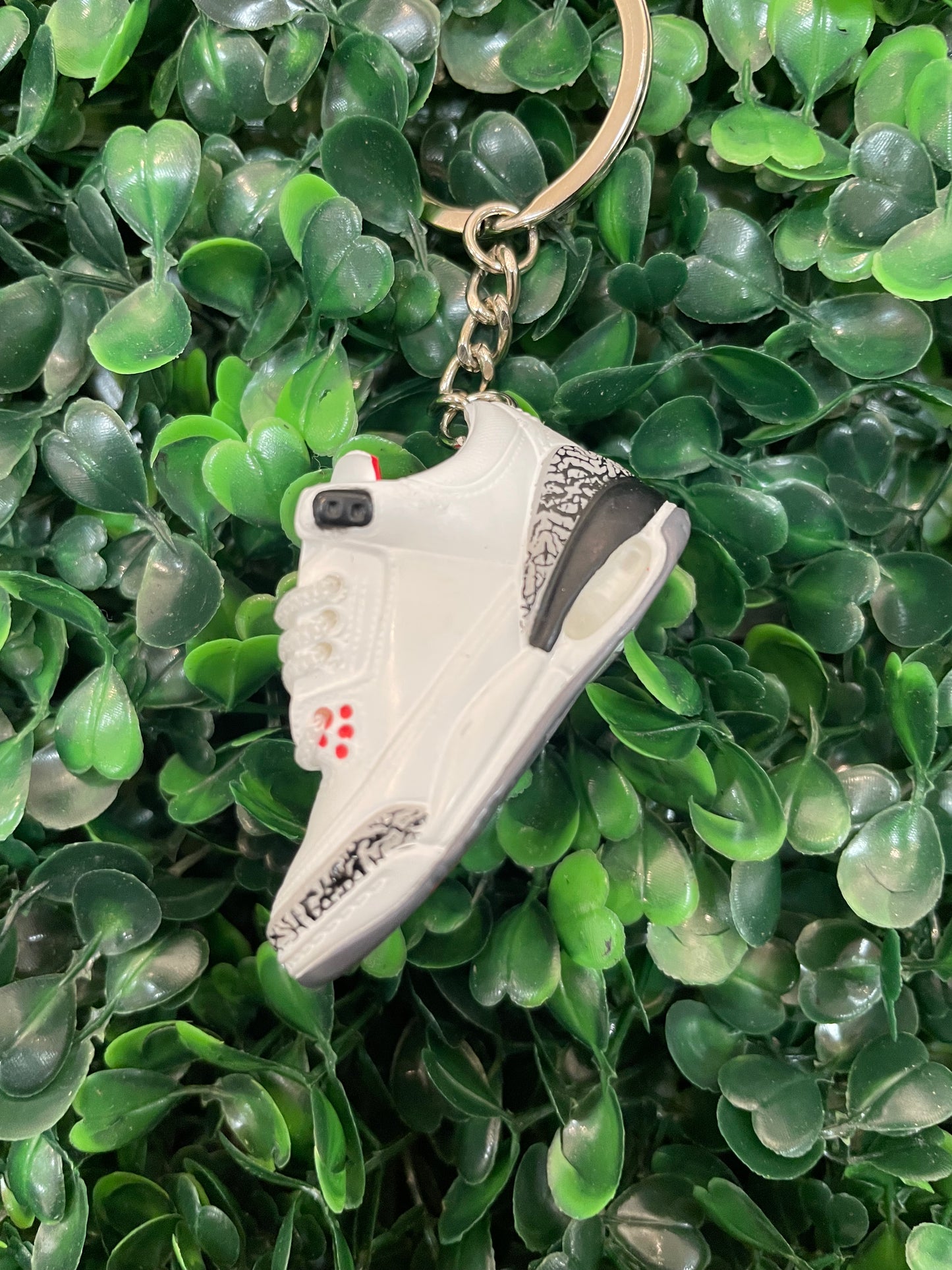 Jordan 3 White Cement Keychain