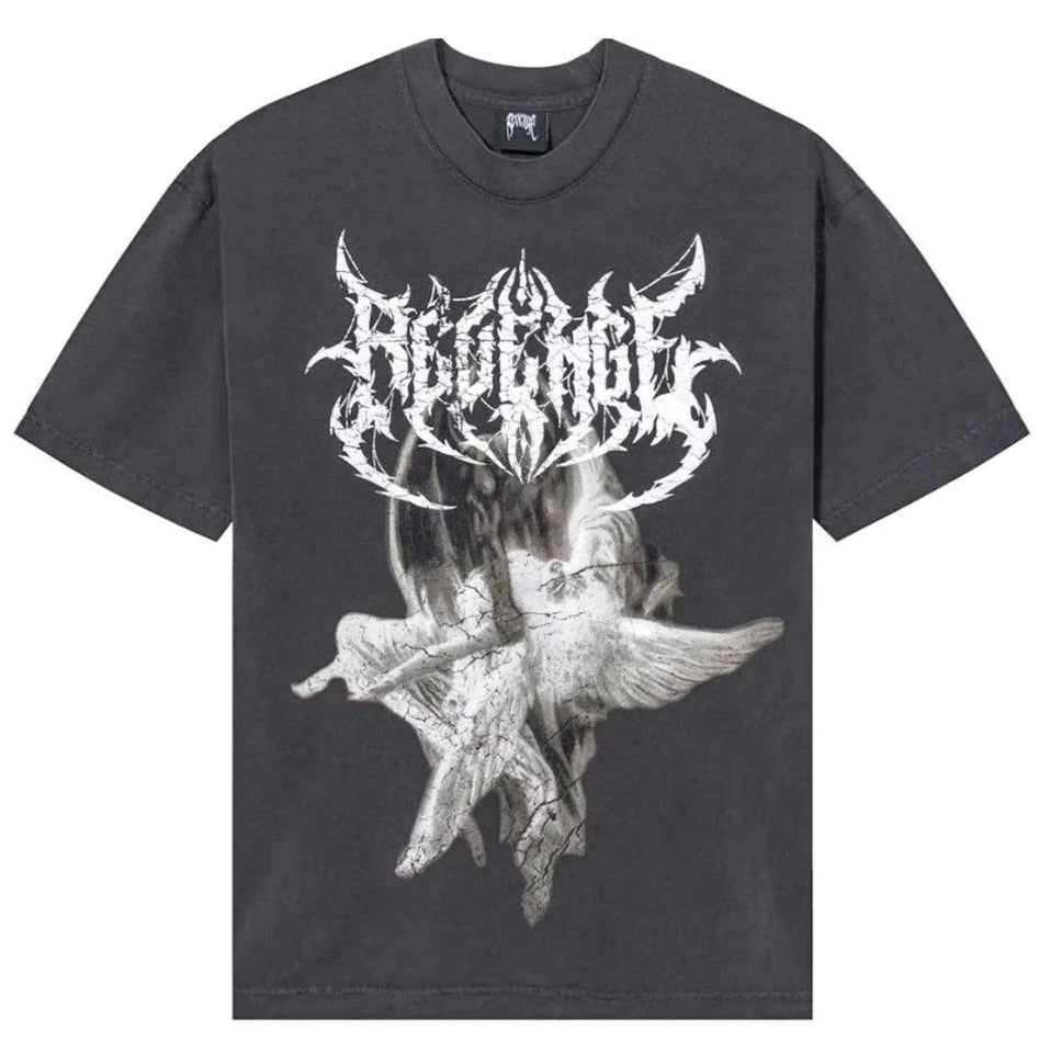 Revenge Fallen Angel Vintage Black T-Shirt