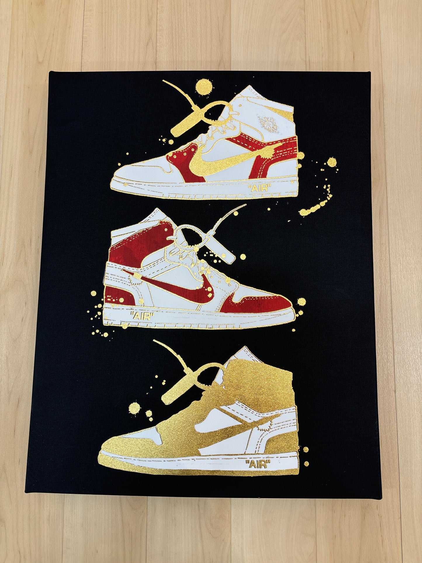 Off White Gold Canvas Painting