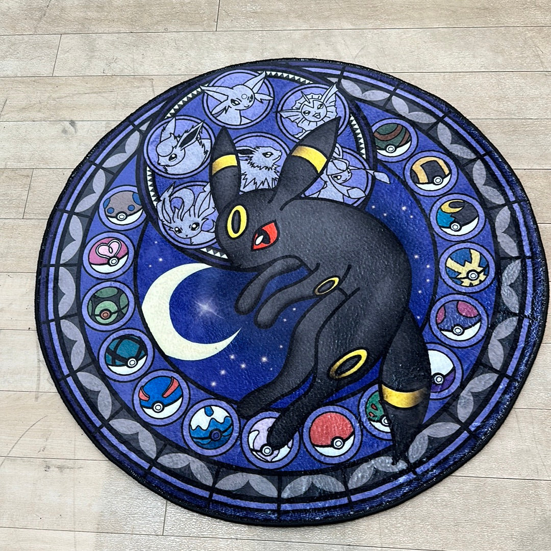 Pokemon Route Rug Black eevee - Pokémon Rug – Shoevenue