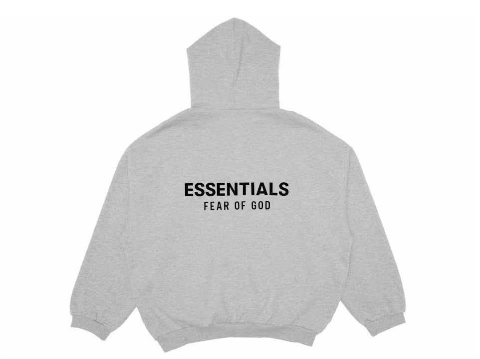 Essentials Light Heather Grey Fleece Hoodie