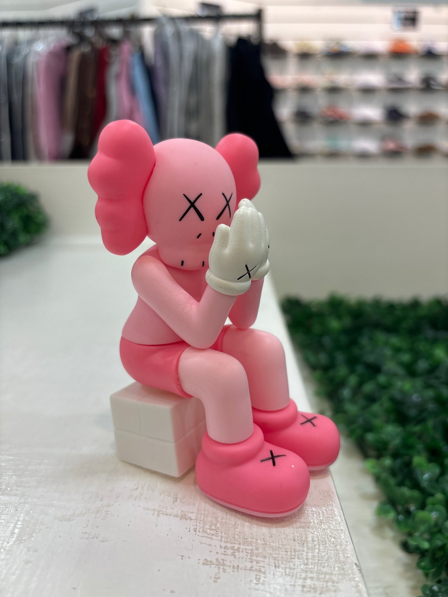 Kaws Pink Sitting Box Figure