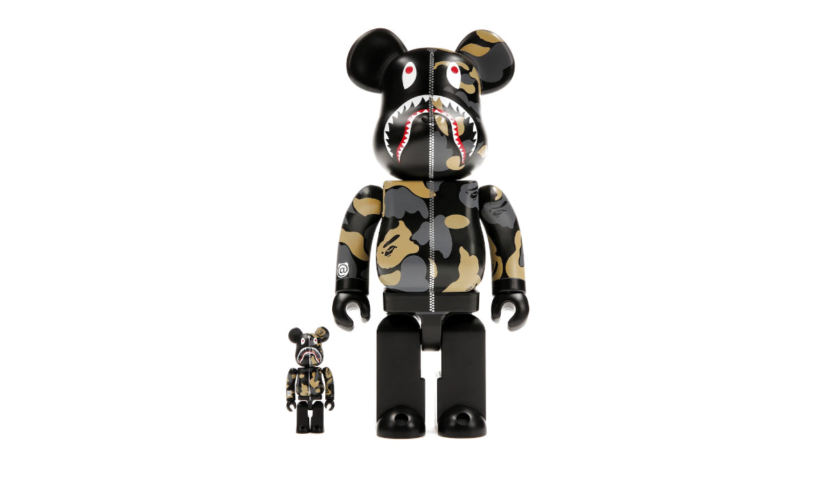 Bearbrick x BAPE Madison Ave Exclusive Shark Camo 100% & 400%