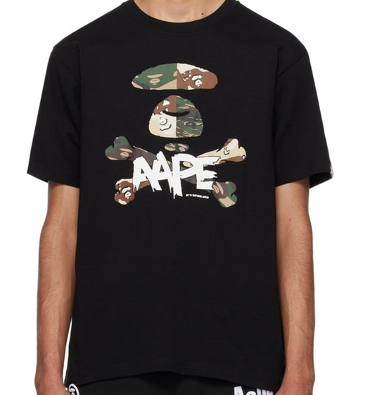 AAPE BAPE Black Printed Tee