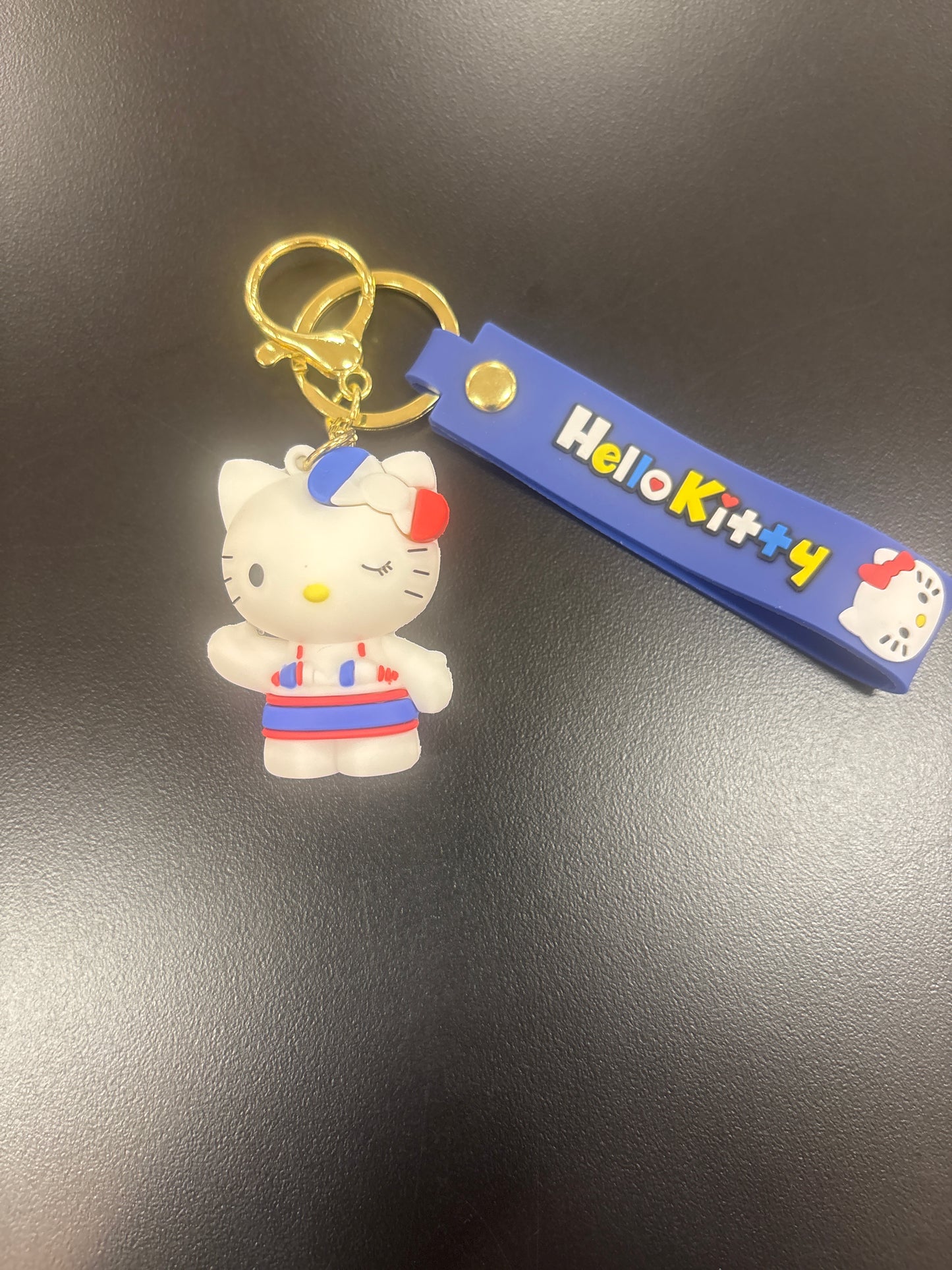 Hello Kitty Red White And Blue Keychain