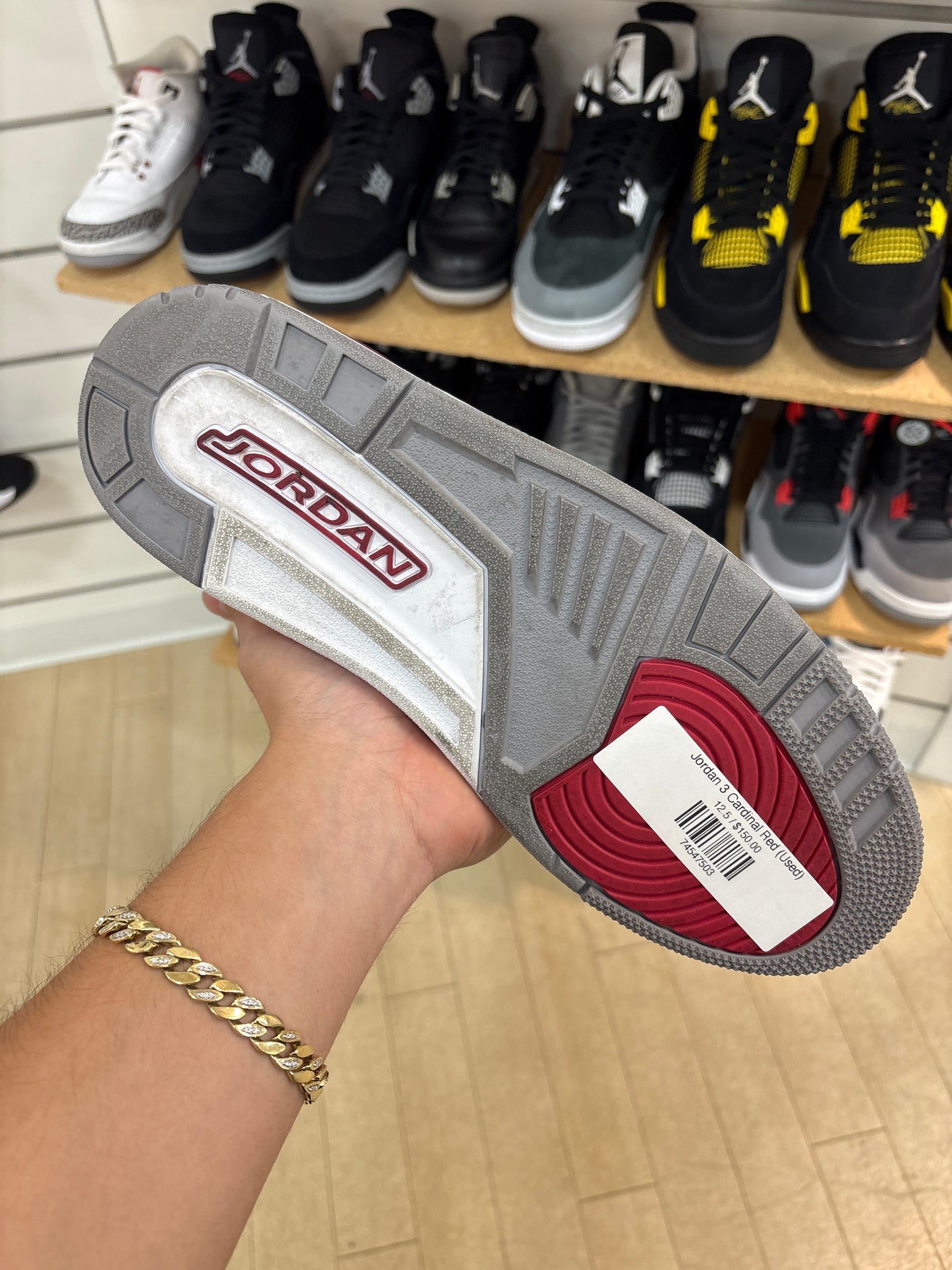 Jordan 3 Cardinal Red (Used)
