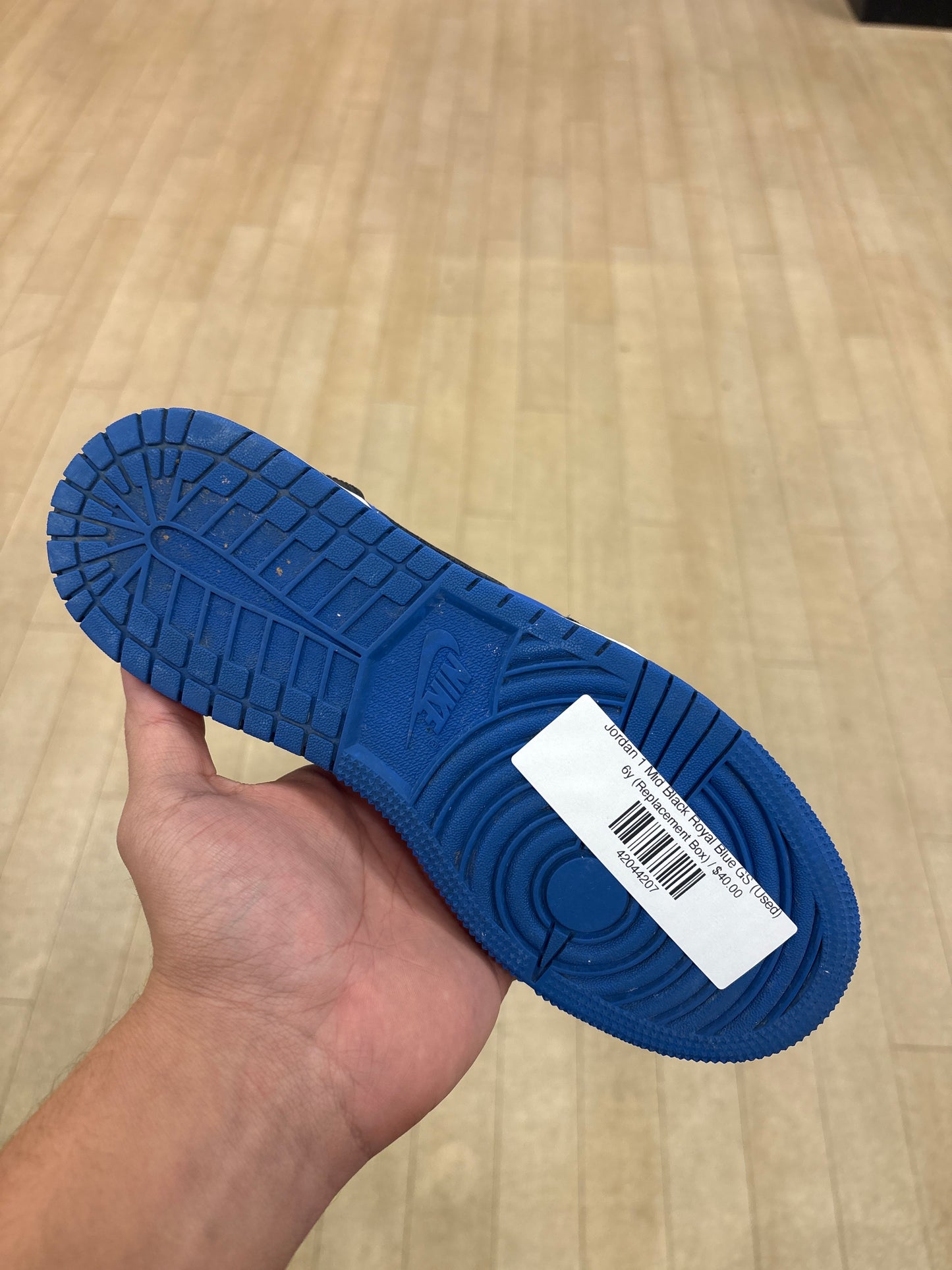 Jordan 1 Mid Black Royal Blue GS (Used)