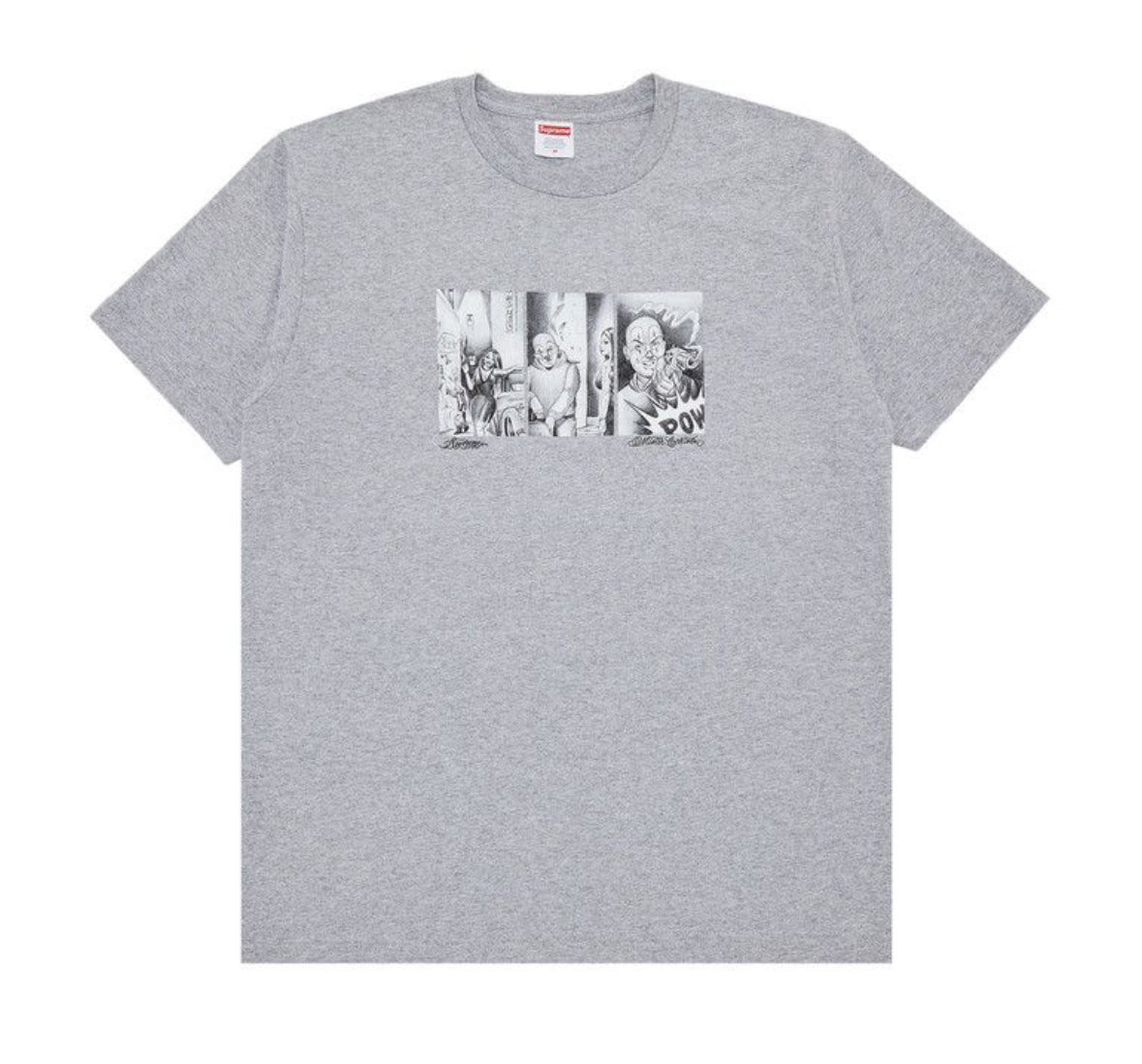 Supreme Cartoon Pow Grey Tee