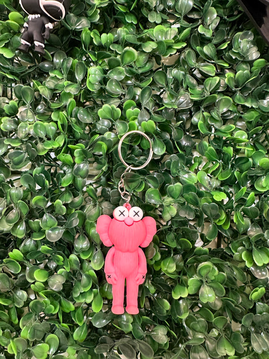 Pink Elmo Kaws Keychain