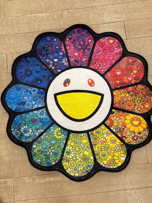 Murakami Mini Flowers Rainbow Rug