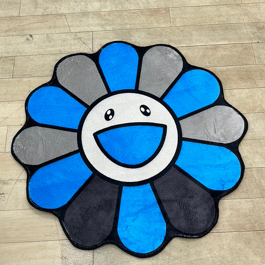 Murakami Flower Blue/ Grey Rug