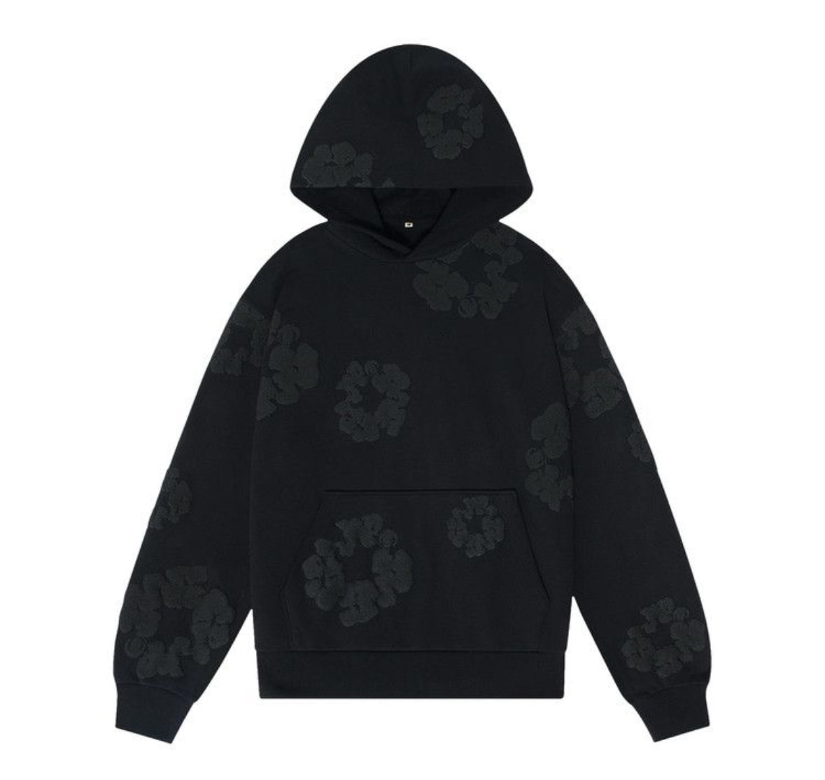 Denim Tears Black Monochrome Hoodie