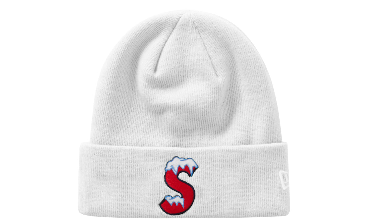 Supreme New Era S Logo Beanie White