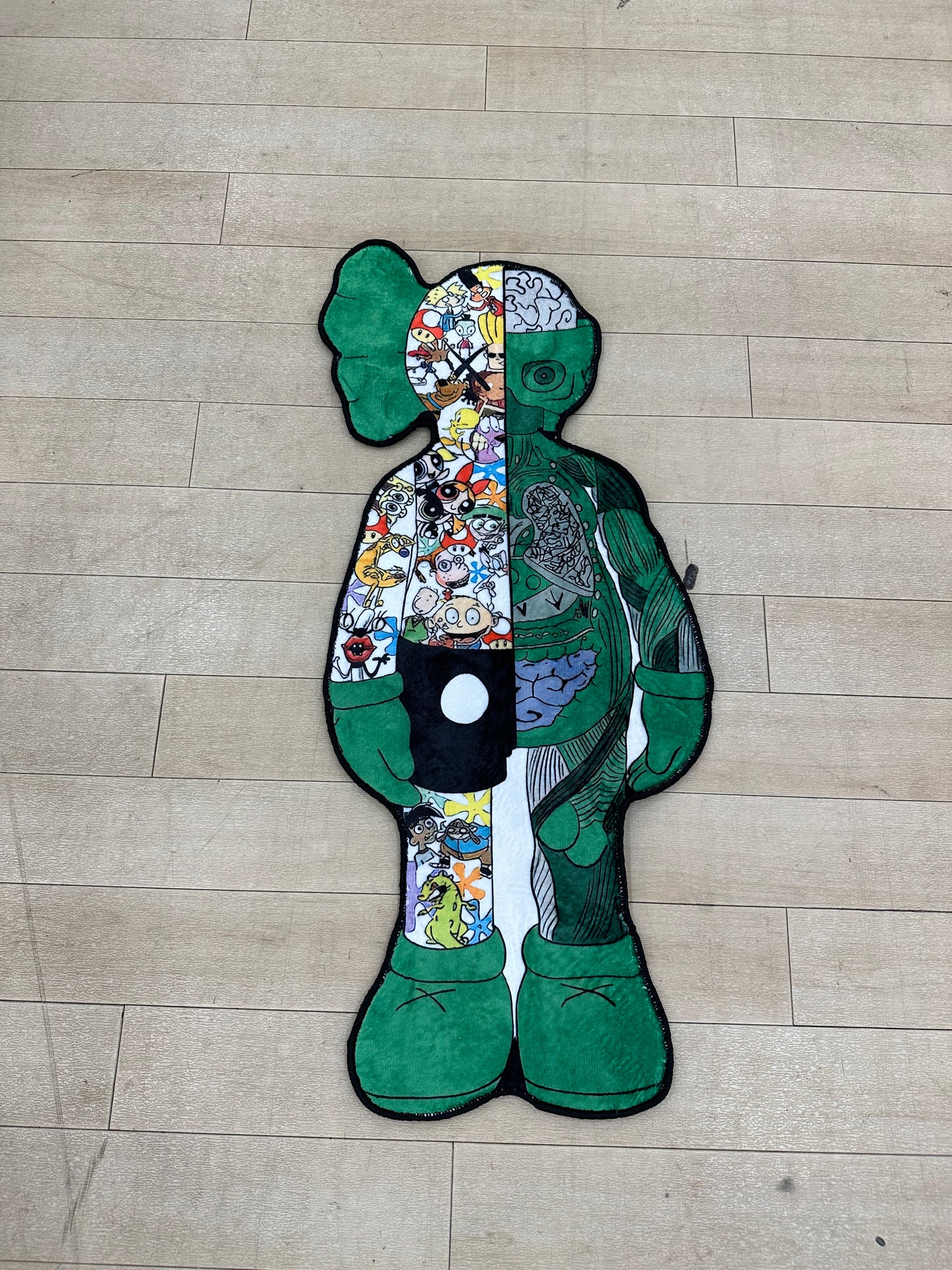 Kaws Green Dissected Rug