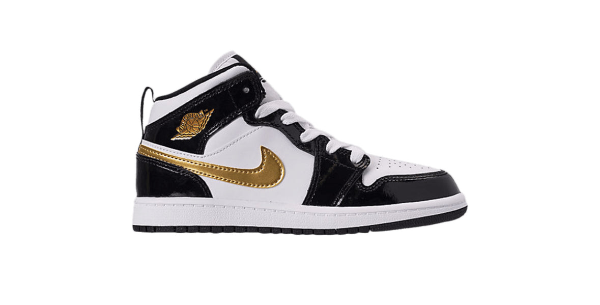 Jordan 1 Mid Black Gold PS