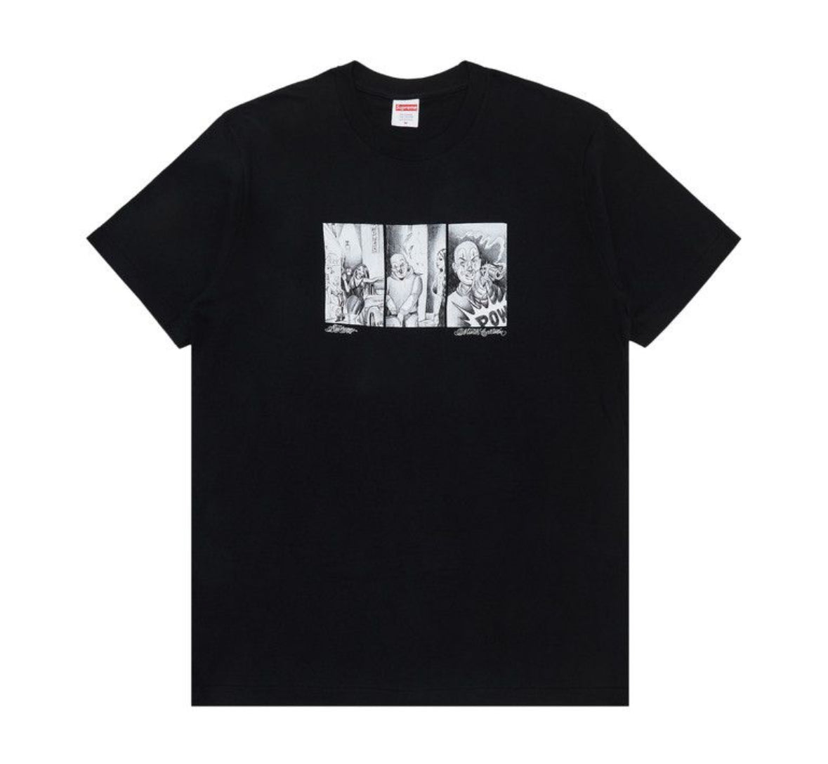 Supreme Cartoon Pow Black Tee