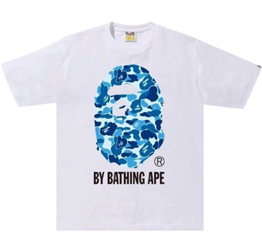 Bape ABC Big Ape Head Camo Tee Blue/White