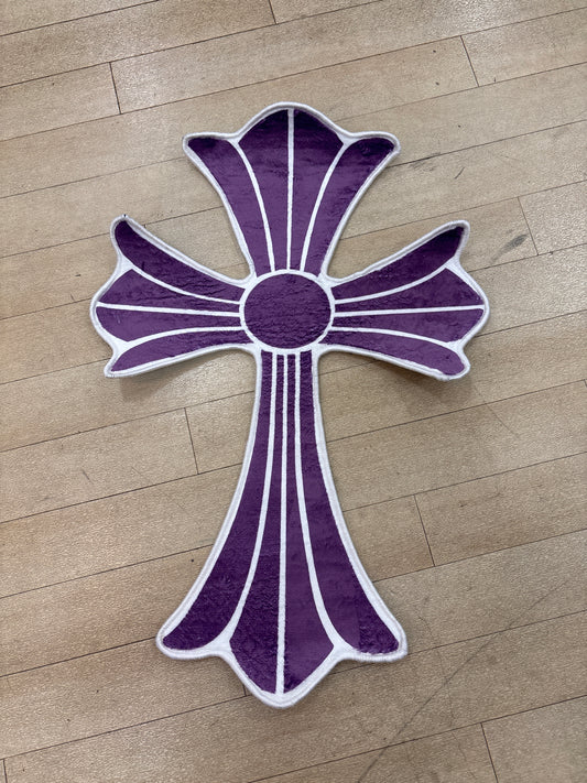 Purple Chrome Hearts Cross Rug