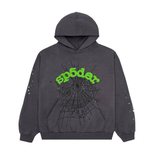 Sp5der Slate Grey Hoodie