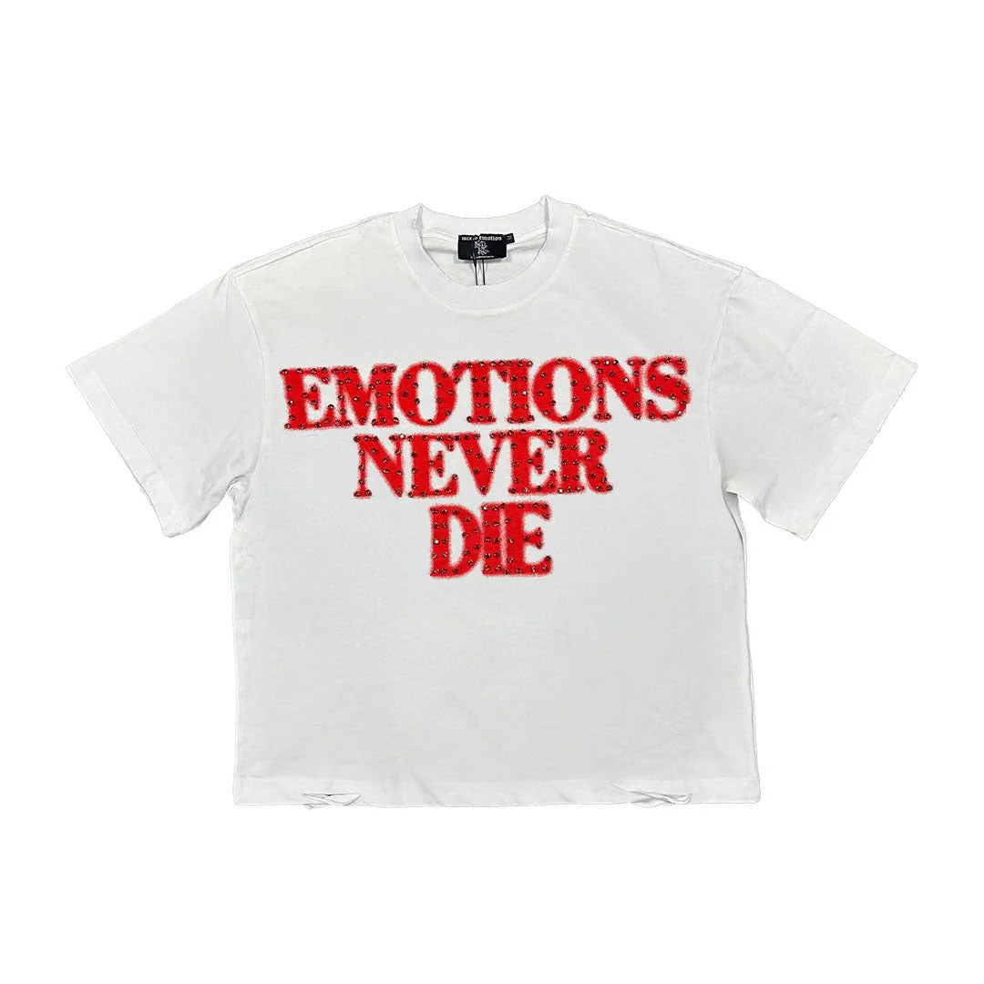 Mixed Emotion Red END Tee White