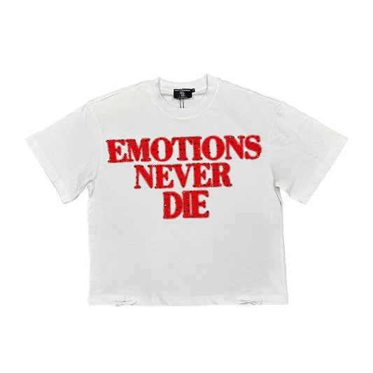 Mixed Emotion Red END Tee White