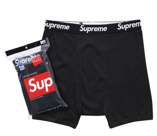 Supreme Boxers Black (4 Pack)