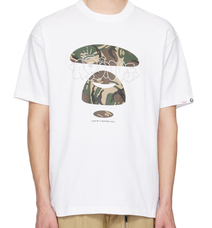 AAPE BAPE White Printed Tee