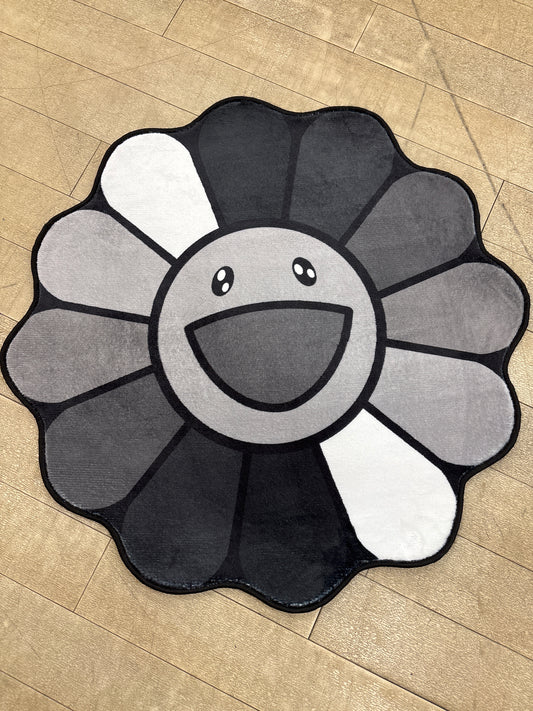 Murakami Flower Black Grey Rug
