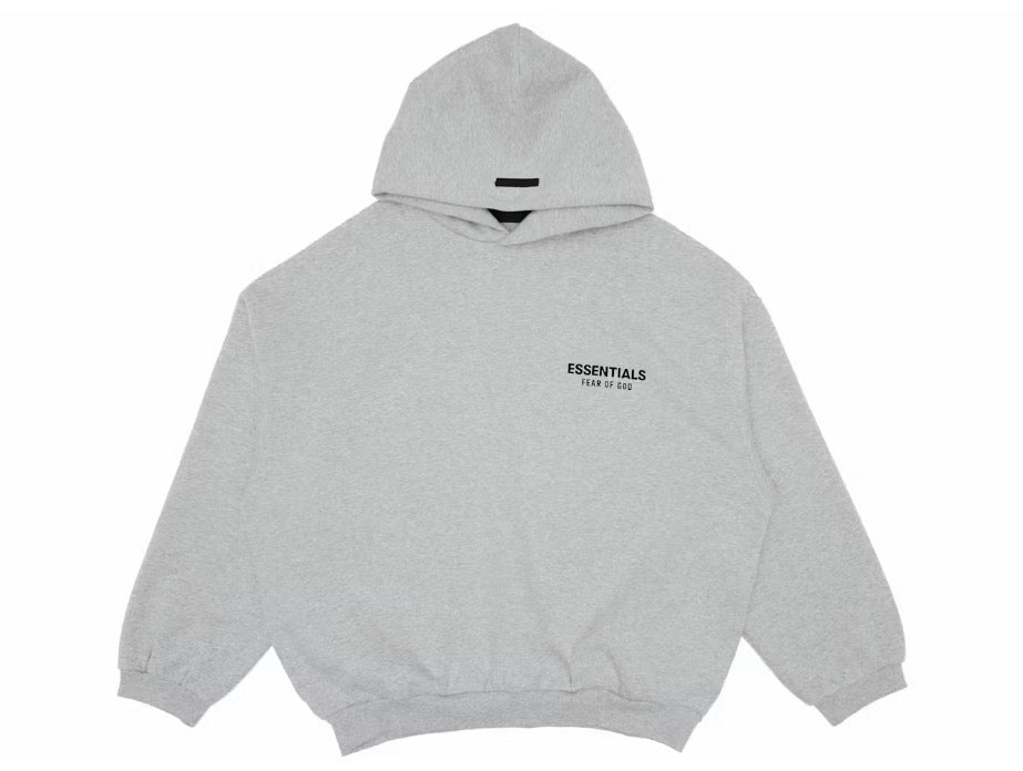 Essentials Light Heather Grey Fleece Hoodie